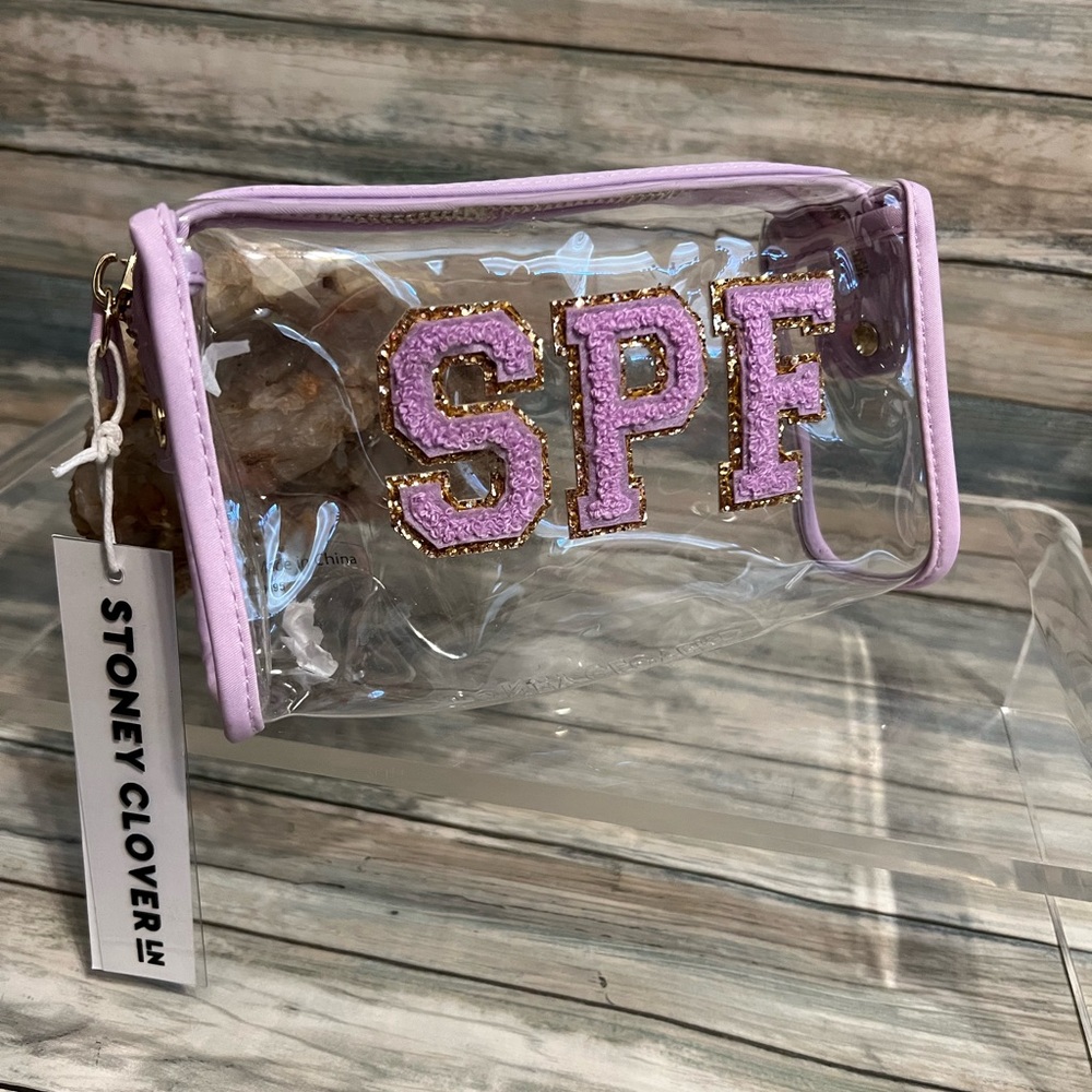 Stoney Clover Lane - LILAC travel pouch with SPF Scl Patches! Retail $101